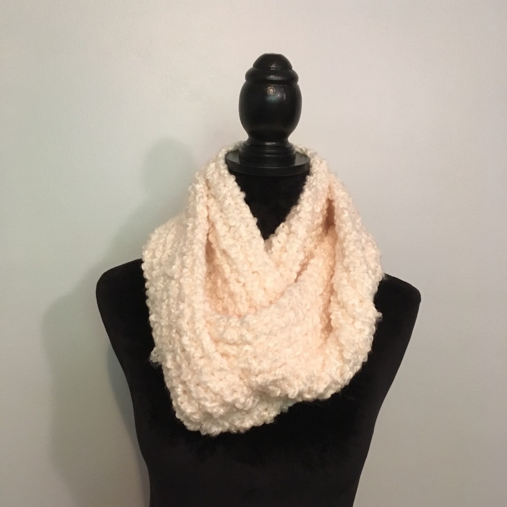Handmade Scarf in “Dove” cream color